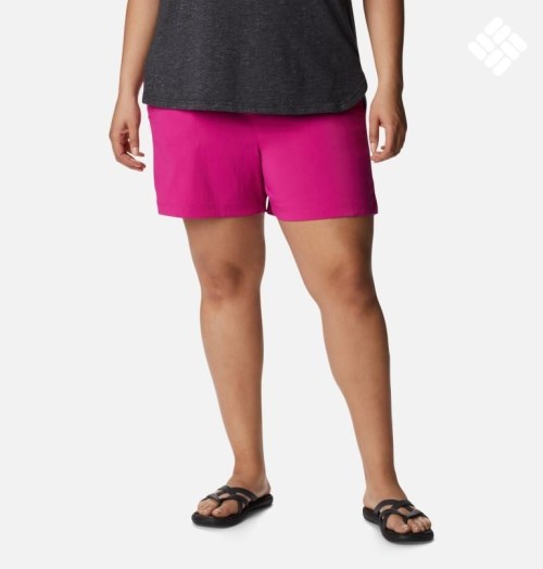 Columbia On The Go Shorts Dame Fuchsia | Plus Size 74693C